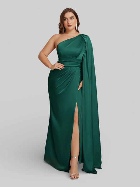 Vestido de Festa Plus Size com Capa Barcellos - Aurea Dress