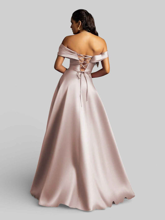 Vestido Longo de Festa Luxo com Fenda Vision