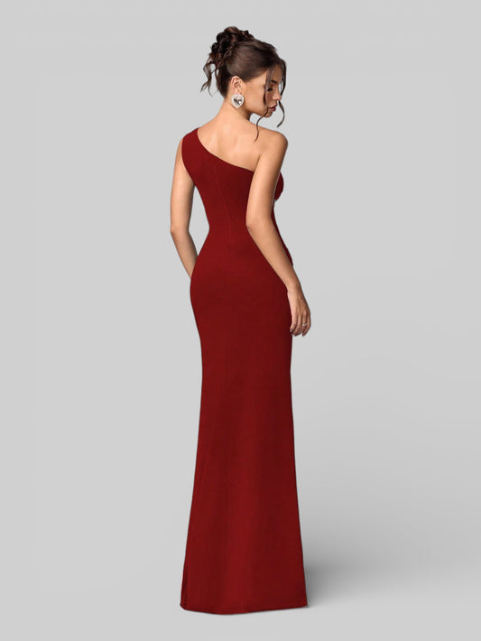 Vestido de Festa Nula Manga Plissado Pedrarias Leona - Aurea Dress