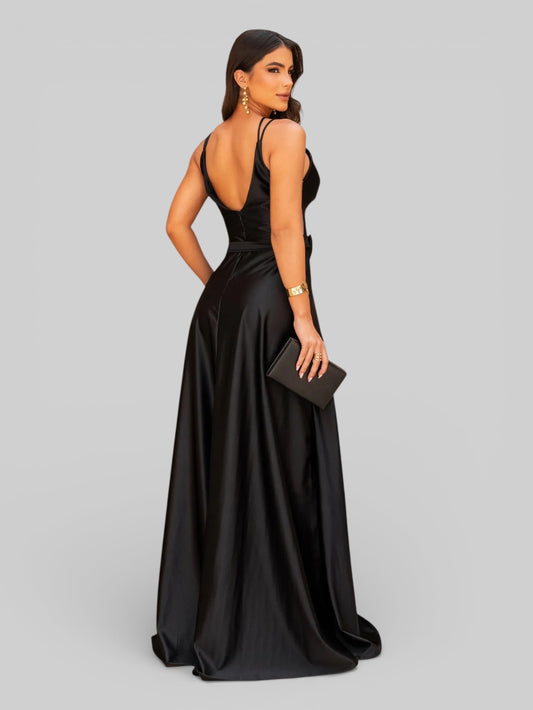 Vestido de Festa com Laço Acetinado Prada - Aurea Dress