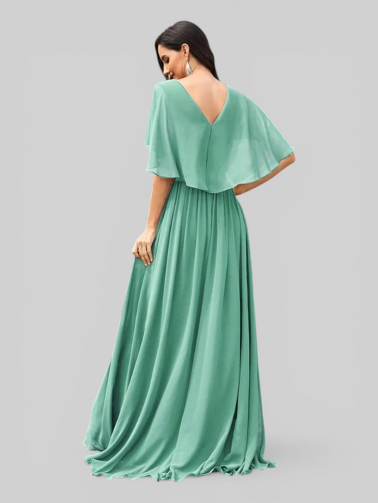 Vestido de Festa Longo Bordado Fluidez