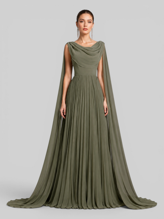 Vestido de Festa Longo Premium com Capa Allure