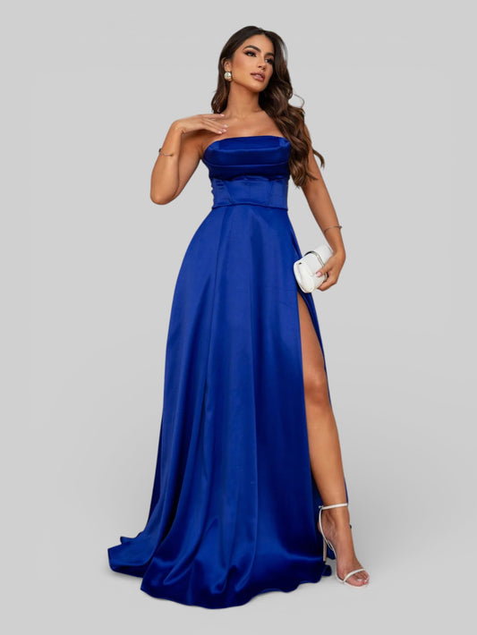 Vestido Longo de Festa com Fenda Equador - Aurea Dress
