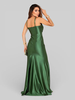 Vestido Longo de Festa Acetinado Demi - Aurea Dress