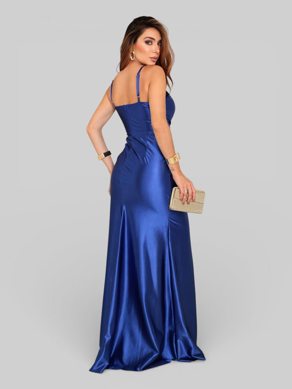 Vestido Longo de Festa Acetinado Demi - Aurea Dress