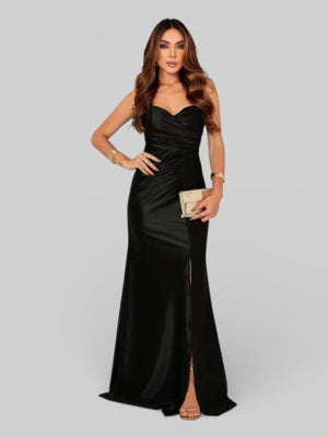 Vestido Longo de Festa Acetinado Demi - Aurea Dress