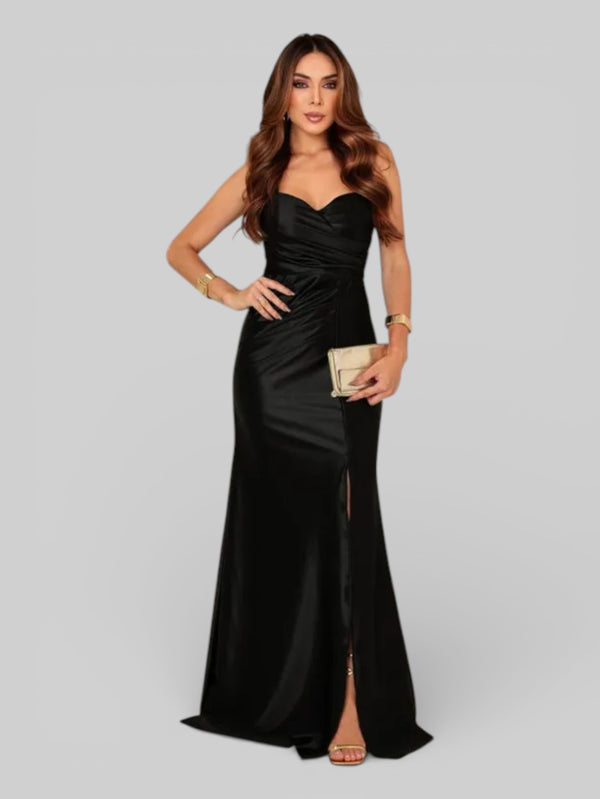 Vestido Longo de Festa Acetinado Demi - Aurea Dress