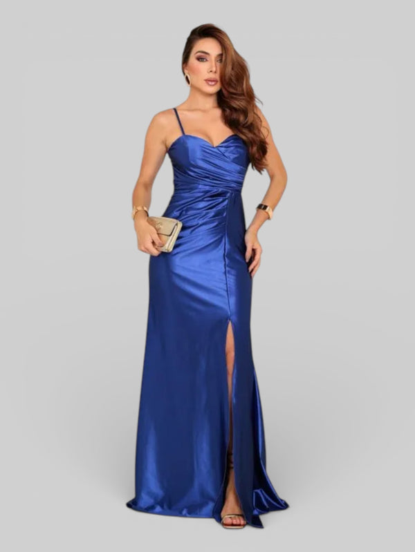 Vestido Longo de Festa Acetinado Demi - Aurea Dress