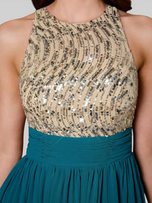Vestido de Festa Longo Paetê Portella