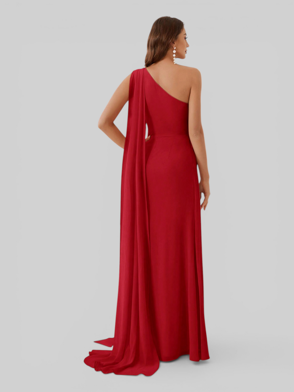 Vestido de Festa Longo com Capa Isis