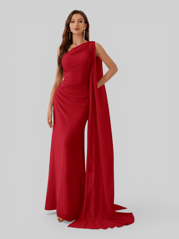 Vestido de Festa Longo com Capa Isis