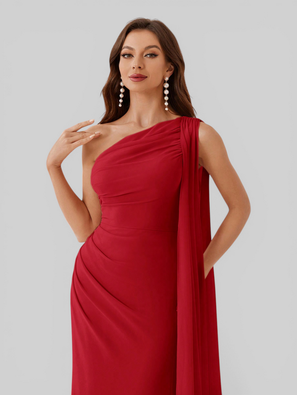 Vestido de Festa Longo com Capa Isis