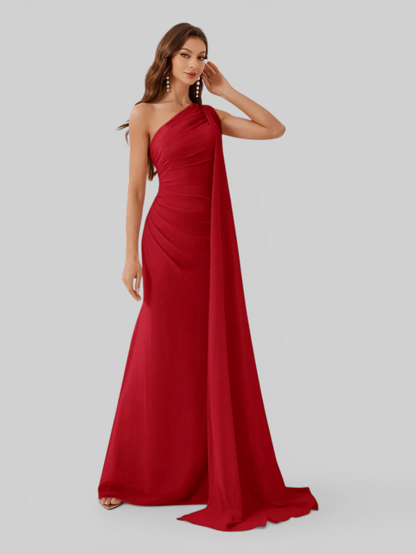 Vestido de Festa Longo com Capa Isis