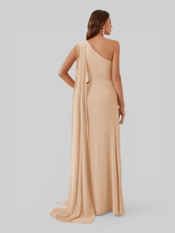 Vestido de Festa Longo com Capa Isis