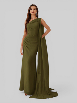 Vestido de Festa Longo com Capa Isis