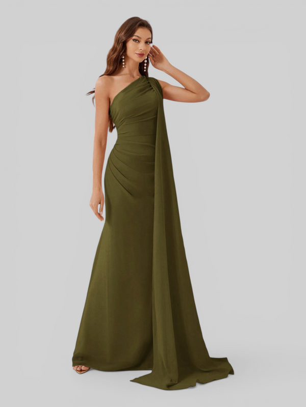 Vestido de Festa Longo com Capa Isis