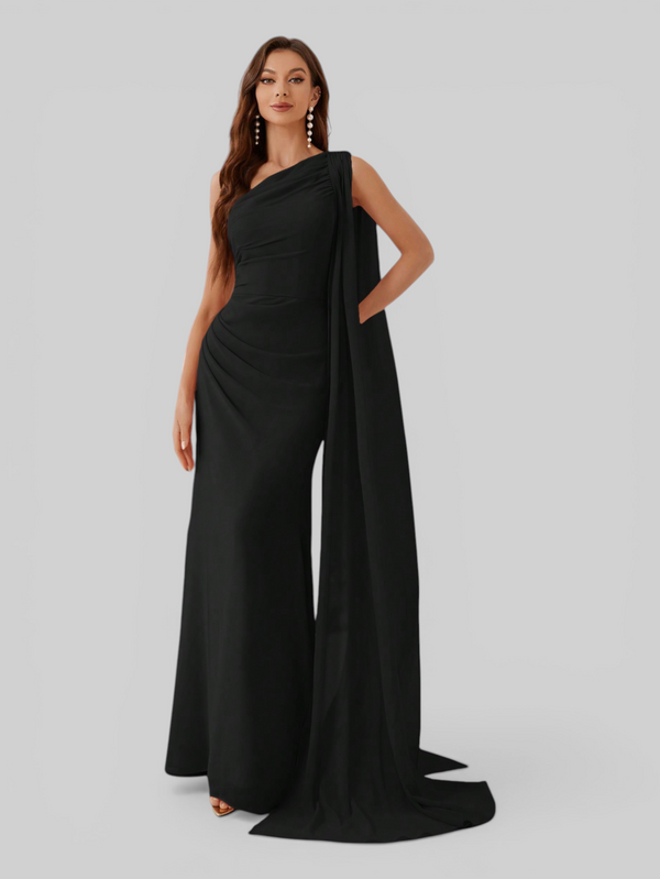 Vestido de Festa Longo com Capa Isis