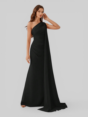 Vestido de Festa Longo com Capa Isis