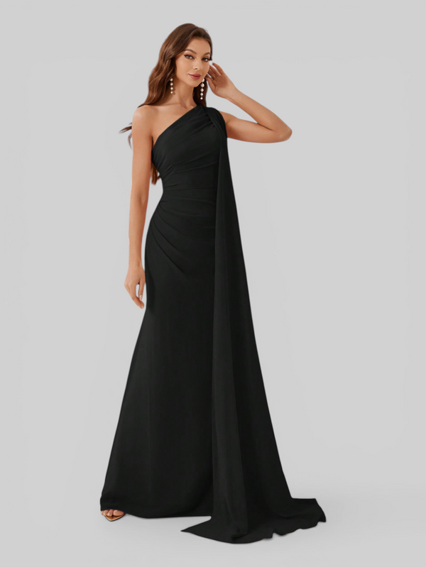 Vestido de Festa Longo com Capa Isis