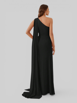 Vestido de Festa Longo com Capa Isis