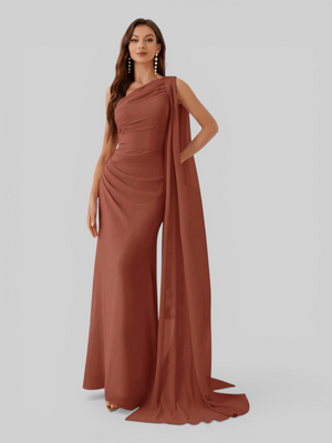 Vestido de Festa Longo com Capa Isis