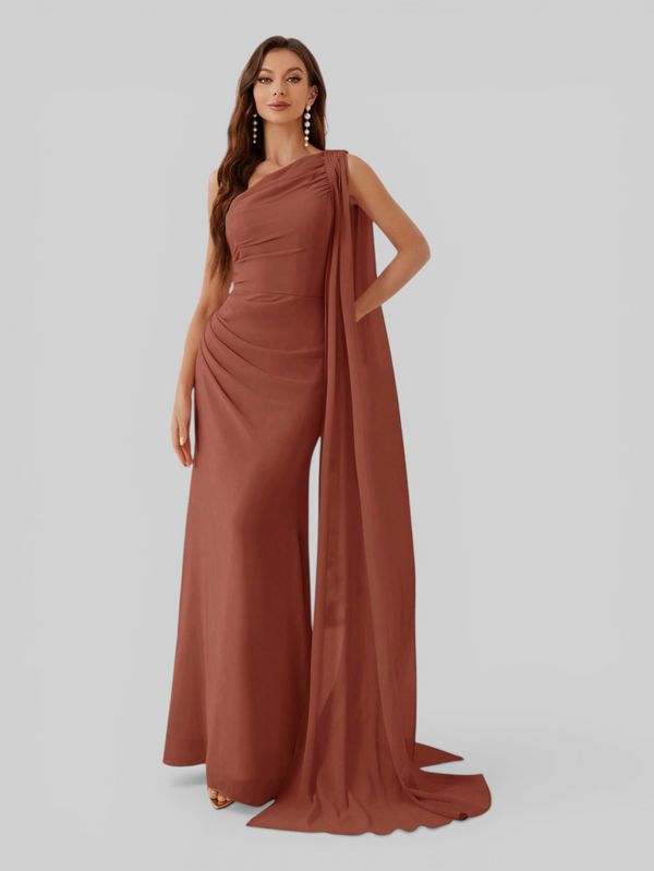 Vestido de Festa Longo com Capa Isis