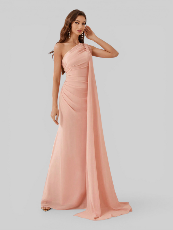 Vestido de Festa Longo com Capa Isis