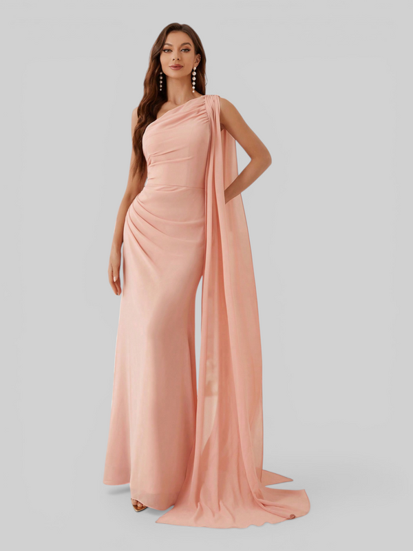 Vestido de Festa Longo com Capa Isis