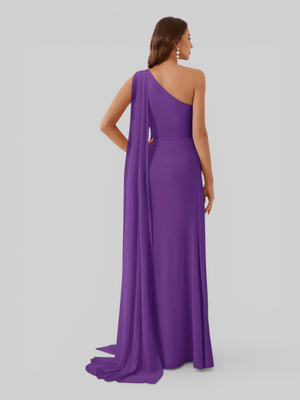 Vestido de Festa Longo com Capa Isis