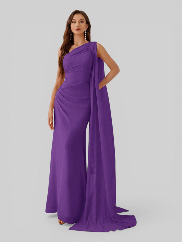 Vestido de Festa Longo com Capa Isis