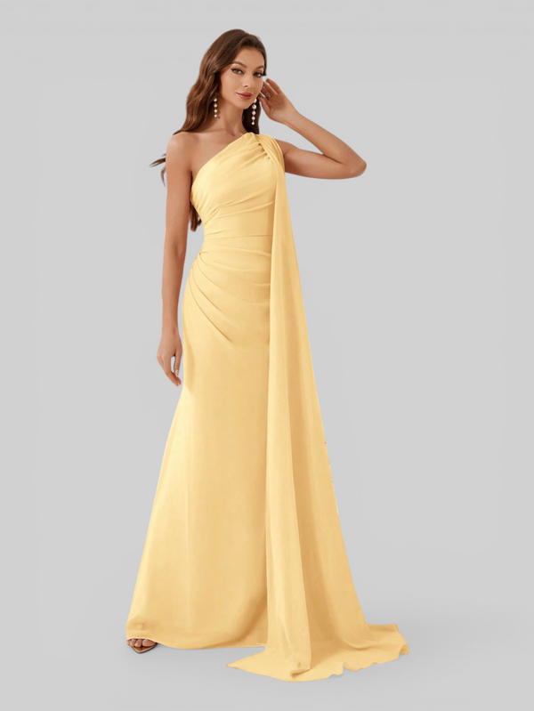Vestido de Festa Longo com Capa Isis