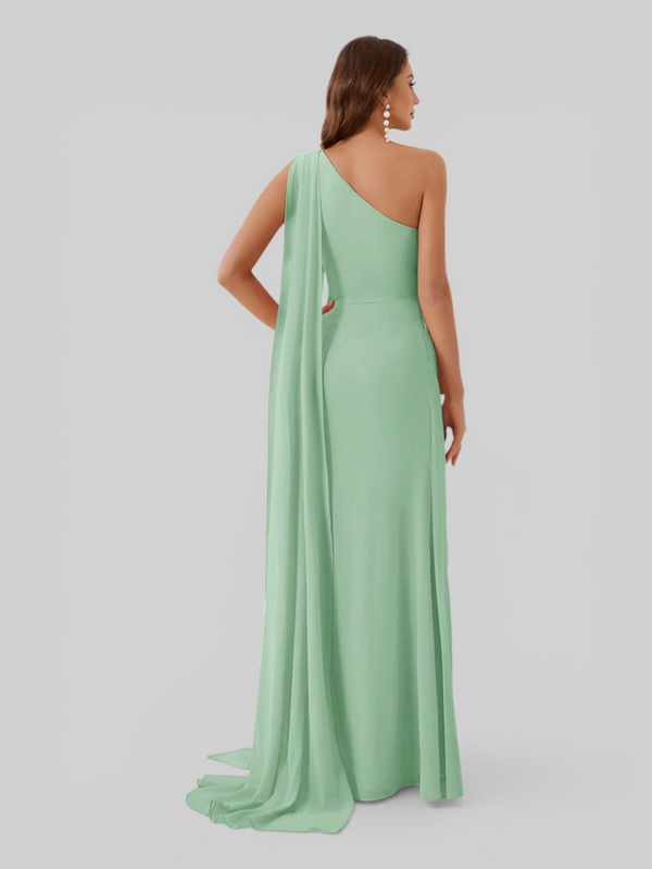 Vestido de Festa Longo com Capa Isis