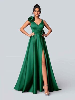 Vestido de Festa com Flores Premium Genebra
