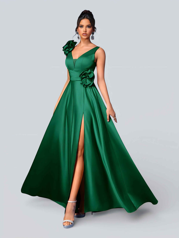 Vestido de Festa com Flores Premium Genebra