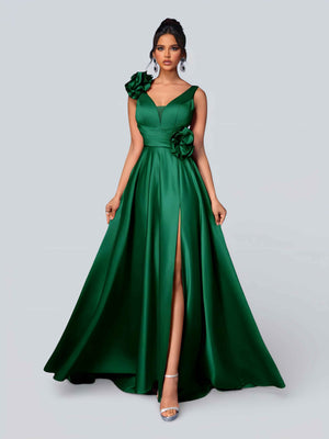 Vestido de Festa com Flores Premium Genebra