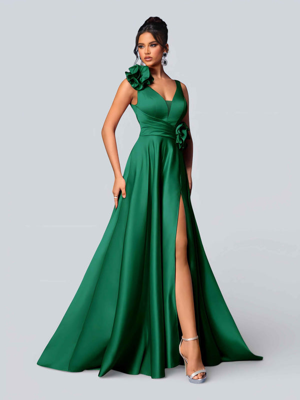 Vestido de Festa com Flores Premium Genebra