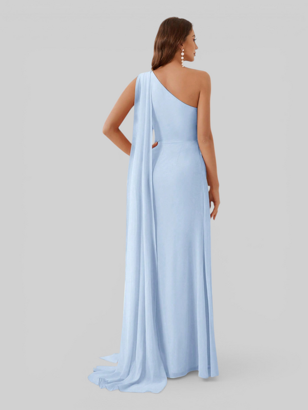 Vestido de Festa Longo com Capa Isis