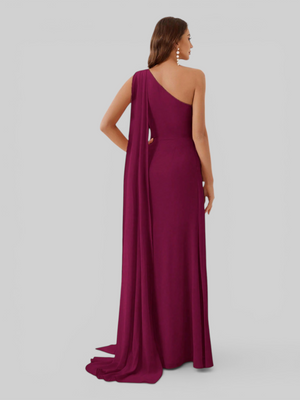 Vestido de Festa Longo com Capa Isis