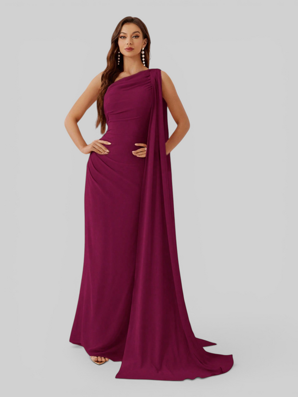 Vestido de Festa Longo com Capa Isis