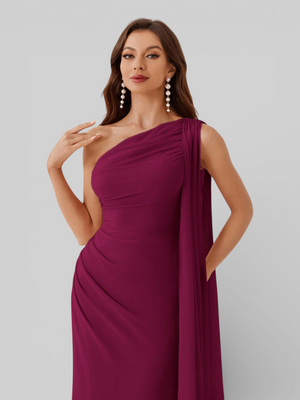 Vestido de Festa Longo com Capa Isis