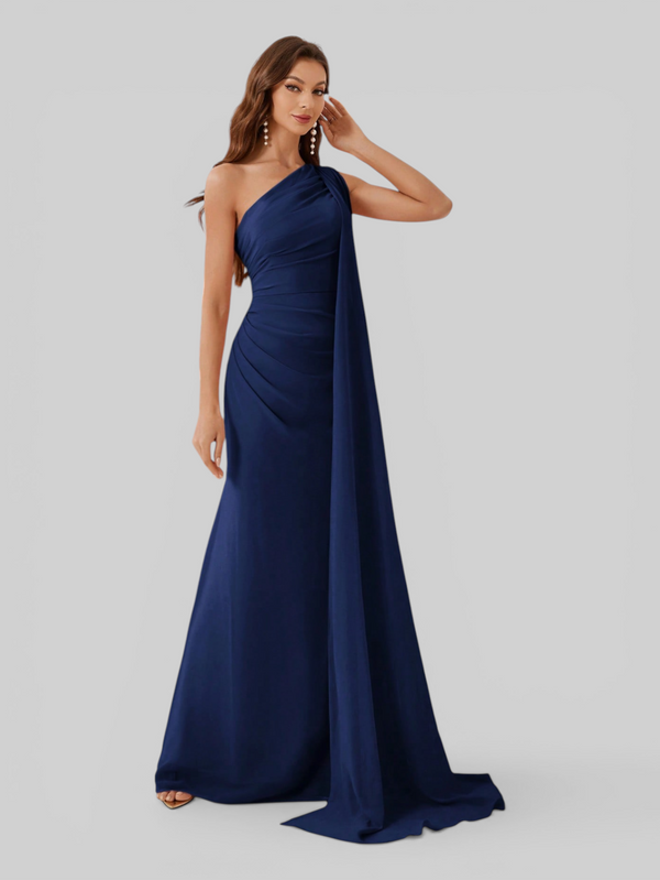 Vestido de Festa Longo com Capa Isis