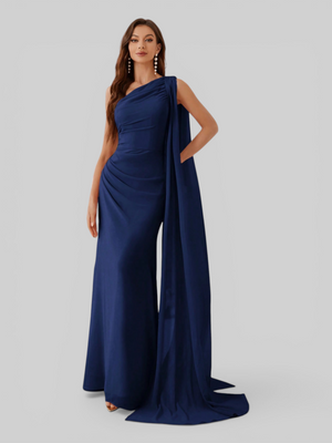 Vestido de Festa Longo com Capa Isis
