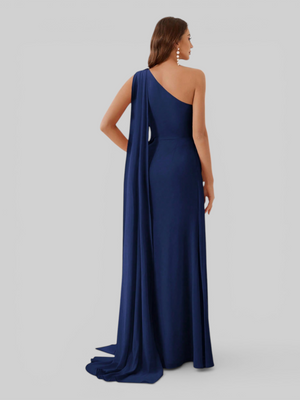 Vestido de Festa Longo com Capa Isis