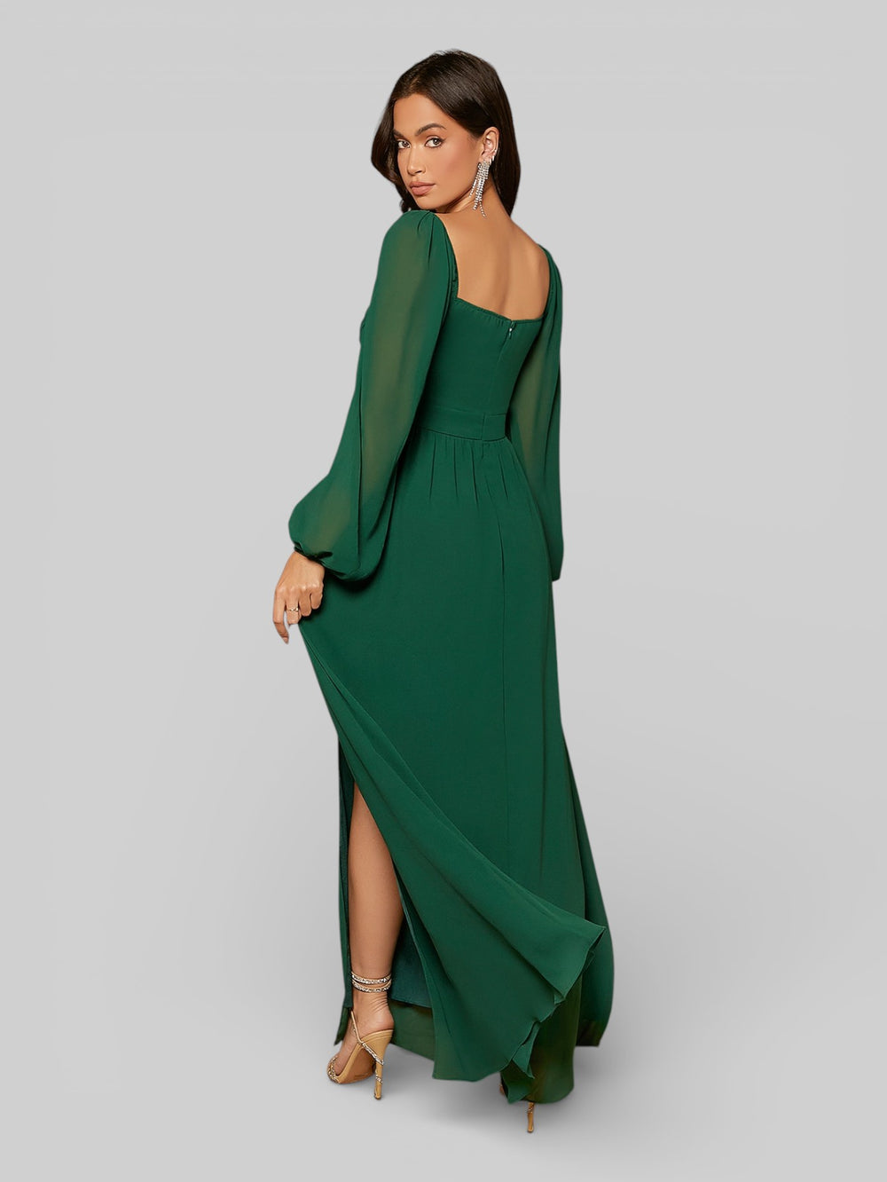 Vestido de Festa Longo com Fenda Angélica - Aurea Dress