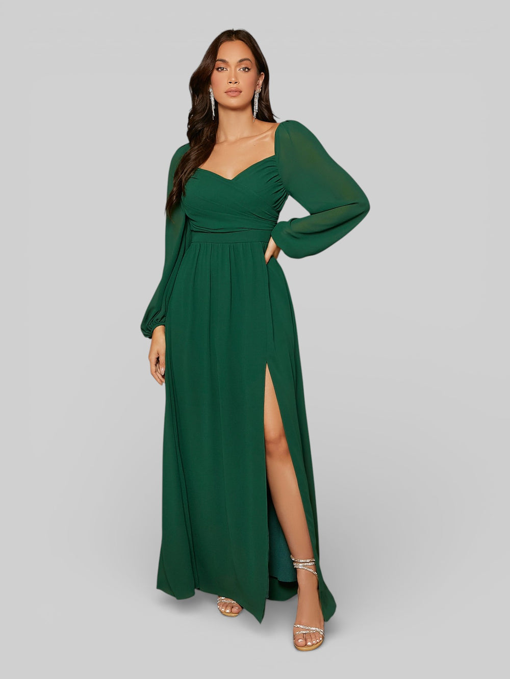 Vestido de Festa Longo com Fenda Angélica - Aurea Dress