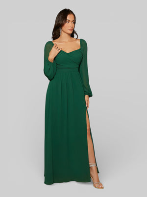 Vestido de Festa Longo com Fenda Angélica - Aurea Dress