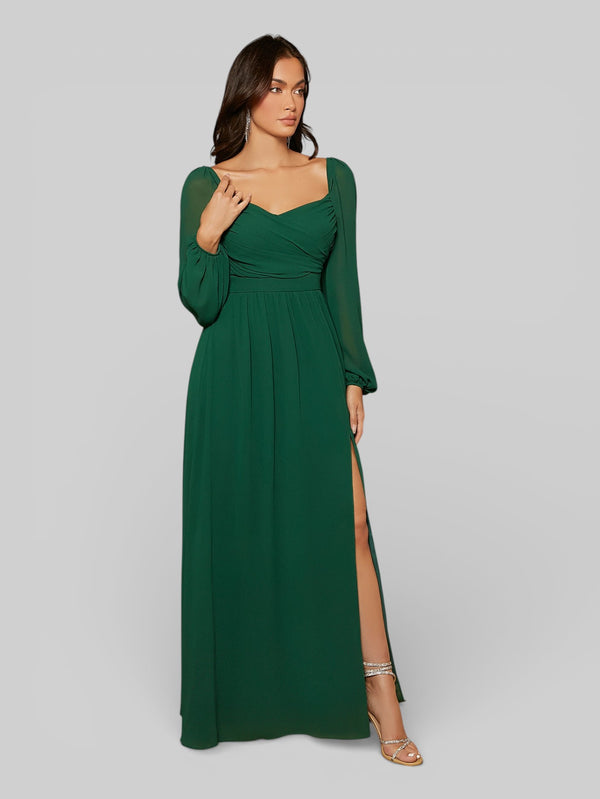 Vestido de Festa Longo com Fenda Angélica - Aurea Dress