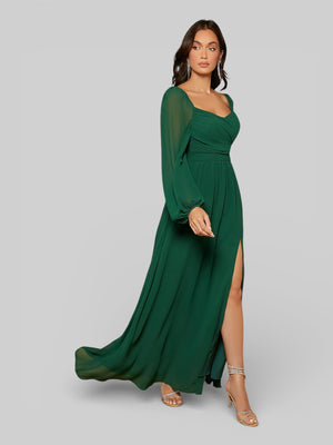 Vestido de Festa Longo com Fenda Angélica - Aurea Dress