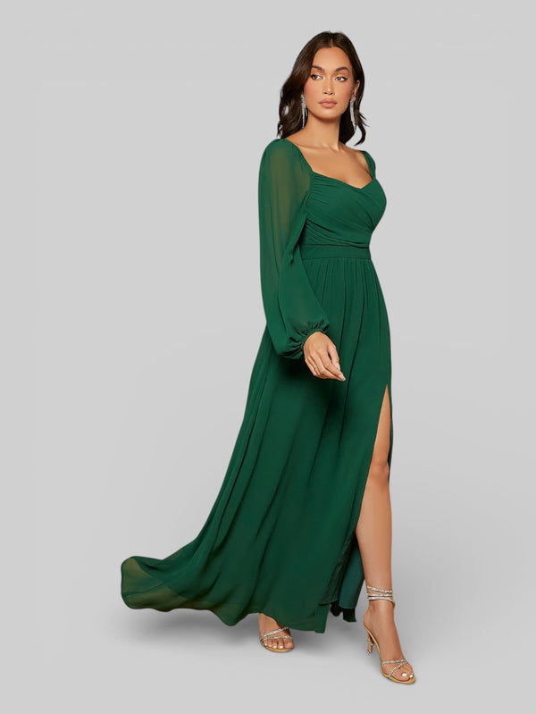 Vestido de Festa Longo com Fenda Angélica - Aurea Dress