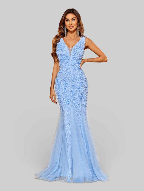 Vestido Longo Wedding Floral Dress